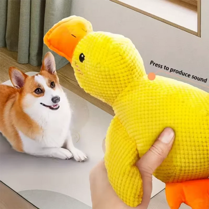 Cute Dog Toy Stomping Duck Bite Resistant Grinding Teeth Cleaning Large Dog Interactive Entertainment Puppy Boredom Plush Toy