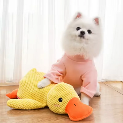 Cute Dog Toy Stomping Duck Bite Resistant Grinding Teeth Cleaning Large Dog Interactive Entertainment Puppy Boredom Plush Toy