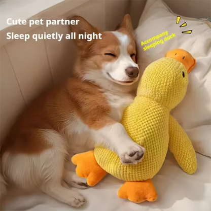 Cute Dog Toy Stomping Duck Bite Resistant Grinding Teeth Cleaning Large Dog Interactive Entertainment Puppy Boredom Plush Toy