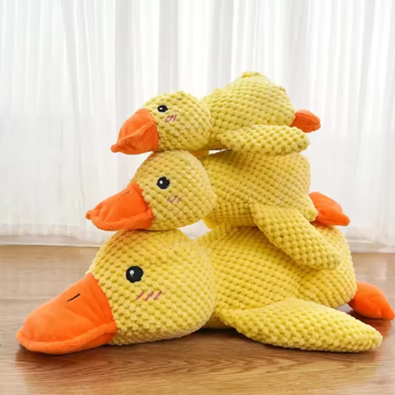 Cute Dog Toy Stomping Duck Bite Resistant Grinding Teeth Cleaning Large Dog Interactive Entertainment Puppy Boredom Plush Toy