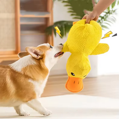 Cute Dog Toy Stomping Duck Bite Resistant Grinding Teeth Cleaning Large Dog Interactive Entertainment Puppy Boredom Plush Toy